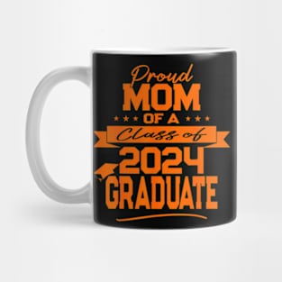 Family Orange Proud Mom Class of 2024 Graduate Mug